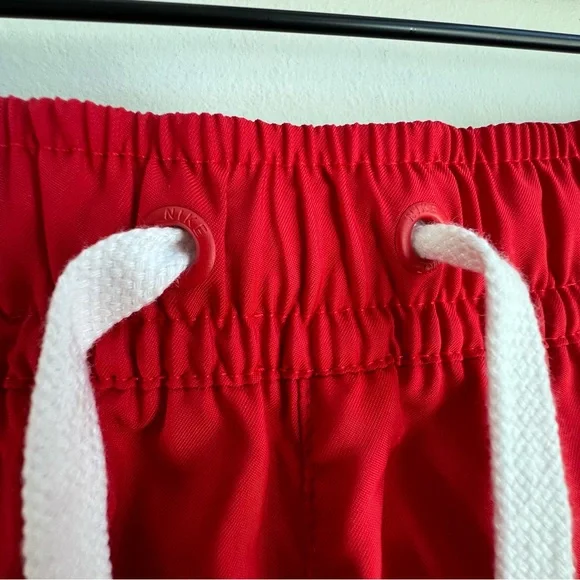 New Nike Woven Monogram Flow Shorts Men’s Large Spell Out Logo Red Y2K Sporty - Picture 6 of 15